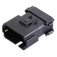 Amphenol SINE Systems AT16-15PB-K003 Connectors 15 Position Receptacle, Pin, Keyed B, End Cap, Reduced Diameter Seal, Black
