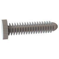 Essentra Components 27SC2520K100 Push-In Barbed Fastener,Unslotted Round Knurled, 1.000 Lg
