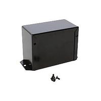 Hammond Manufacturing 1411FBFBK Utility Utility Enclosure - 4.0 x 2.2 x 3.0" - Aluminum Black w/ Flanges