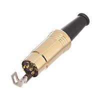 REAN NYS322AG Connectors 5P MALE PLUG - DIN 180 GOLD/GOLD; REAN