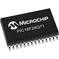 Microchip Technology PIC18F24Q71-I/SO MCUs 16KB Flash, 1KB RAM, 2x OPA, 12-bit differential ADCC with computation, 8/10-bit DACs, 2 AC, APM, Virtual Port, PWM, CCP, CWG, HLT, WWDT, SCAN/CRC, ZCD, PPS, USART, SPI/I2C, IDLE/DOZE/PMD