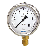 WIKA 213.53 (10 Bar(Psi),dial 100,lower mount) Pressure Gauges