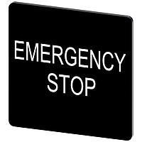SIEMENS 3SU19000AE160DA0 Labeling Plate, Emergency Stop INSCR. LABEL, BLK 27X27MM,EMERGENCY STOP