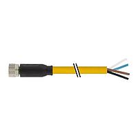 Murrelektronik 7000-08061-0110500 Connectors M8 female 0 with cable, PVC 4x0.25 ye UL/CSA 5m