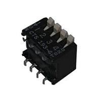 CTS Electronic Components 193-8MSRN DIP Switches SURFACE MOUNT, SIDE ACTUATED, GOLD DIP SWITCH, 8-POLE, MEDIUM ACTUATOR, BOTTOM SEAL, REEL