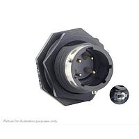 Eaton Souriau-Sunbank UTGX712D4P32 Receptacles Jam nut receptacle & hold down clips,without backshell, with 4 male PCB contacts, IP68/69K in unmated conditions