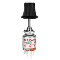 NKK Switches MRX204-CB Rotary Switches DP W/ 2-4 POS LARGE KNOB WHT
