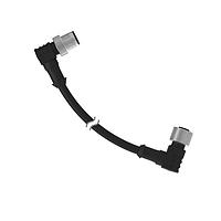 Banner Engineering MQDEC-420RR Sensor Cables / Actuator Cables Cordset: Double Ended M12; 4-pin Right-Angle Female; 4-pin Right-Angle Male; 6.1 m 4x22 Black PVC Jacket; Nickel-Plated Brass Coupling Nuts