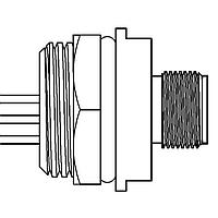 Molex 1200708148 Circular Metric Connectors MMC RCP 8-POL MM ?-14 NPT SS 22AWG PVC