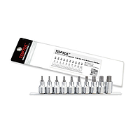 TOPTUL GAAG1006 Star Bit Socket Rail Set (10PCS, 1/2")