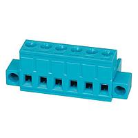Same Sky (formerly CUI Devices) TBP01P1W-508-06BE Plugs Terminal block, pluggable, w screw lock, 5.08, plug, 6 pole, blue