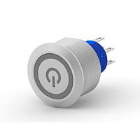 Alcoswitch - TE Connectivity 2-2317658-4 Pushbutton Switches AV25 DPM 3A MOVING RING POWER GREEN 24V