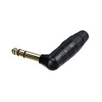 REAN RP3RC-BAG Phone Connectors STEREO 1/4 RA PLUG BLACK/TIN - BAG