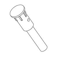 BIVAR LC-14.25 Flexible Light Pipes Light Pipe, Flexible, 1mm. Fiber Optic Core, 4.2mm. Dia. Low Profile Lens, 14.25in. Length