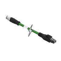 Molex 1201080256 Ethernet Cables / Networking Cables CSE M12 ETH 4P DC MA STR RJ45 STR PUR 1M