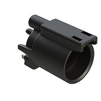 Amphenol SINE Systems ATHD04-1-8P-BM12 Receptacles Single Pole Receptacle, Pin, Size 8 Contact, Self-Threading, Gold Plated, Potting, Black
