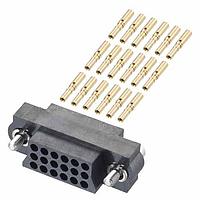 Harwin M83-LFD1F2N18-0000-000 Receptacle Housing 3R 18P F L/BORE CRIMP 22AWG W/JS