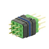 Eaton Souriau-Sunbank 8MQ2M0936RCE046E Modular Connectors - Push Pull MQuick module, sealed, with male straight PCB contacts, tin lead free plated