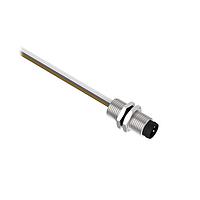 Banner Engineering BR-M8M3R8-2 Sensor Cables / Actuator Cables Receptacle 3-pin Male; 3X24 PVC 2 m Length; Rear Mount w/ M8 Locknut