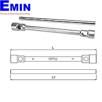 TOPTUL CTIA2732 Double-End Truck Wrench W/Bar (6PTx6PT, 27x32mm)