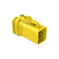 Amphenol SINE Systems ATP06-6S-OMYEL Overmold 6-Position Female Plug, Overmold Compatible, Yellow