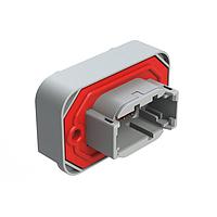 Amphenol SINE Systems ATM15-08PA-BM04 8-Way Str Flng Mnt PCB Rcp 8POS Gry Tin Cont A