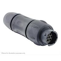 Eaton Souriau-Sunbank UTSX1JC1210PY Receptacles In line receptacle, with cable gland backshell, for 10 male contacts, IP68/69K, keying Y