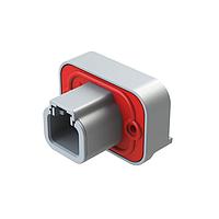 Amphenol SINE Systems ATP13-2P-BM04GRY 2-Way 2Pos 90deg PCB Flng Mnt Rcpt Tin potted