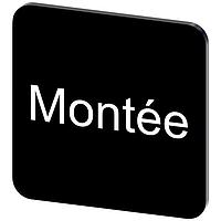 SIEMENS 3SU19000AF160GC0 Labeling Plate, Montee INSCR. LABEL, BLACK 22 X 22MM, MONTEE