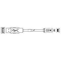AMP Connectors - TE Connectivity 1487587-2 USB 2.0 USB A-B 28/26 WHITE 1.3 M