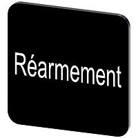 SIEMENS 3SU19000AF160GV0 Labeling Plate, Rearmement INSCR. LABEL,BLACK 22 X 22MM, REARMEMENT