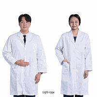 Daihan medical DM.App6024 Lab Coat, Cotton 35% + Polyester 65%, Light, Man, XL, 여름용 가운