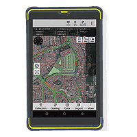 Hi-Target Qpad X8 Professional tablet in fieldwork