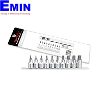 TOPTUL GAAG1006 Star Bit Socket Rail Set (10PCS, 1/2")