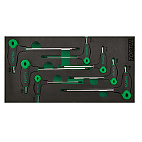 TOPTUL GVA0712 7PCS - L-Type Two Way Star & Tamperproof Key Wrench Set