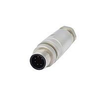 NorComp 858-006-103RKT4 Straight M12 6 P M S/C CBL BACKSHELL 10u