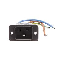 AMP Connectors - TE Connectivity 20SRB8-W AC Power Entry Modules 20A, Flnge Mnt Wire Leads, W