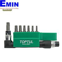 TOPTUL GAAL0801 8PCS 1/4 inch Hex Drive Star Tamperproof Bit Set (30mm)