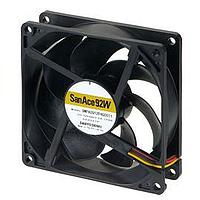 Sanyo Denki 9WPA0924P4G2011 Axial Fan, 92x92x25mm, 24VDC, Splash/Dust Proof, Ribless, Tach/PWM, IP68