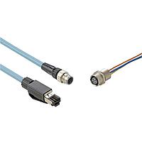 Omron Automation and Safety XS5W-T422-DM2-K Cat 5e 2M Cable 2End Conn. M12 Right Angle Both