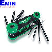 TOPTUL AIFB0801 - 8-in-1 Foldable Star Key Wrench Set