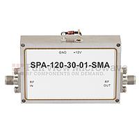 Fairview SPA-120-30-01-SMA 6 GHz to 12 GHz, Medium Power Broadband Amplifier with 1 Watt, 38 dB Gain and SMA