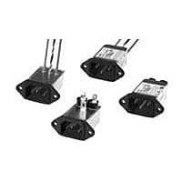 Corcom - TE Connectivity 3EF2F Inlets 3A IEC-1/4" FASTON RHT ANG FLNG MNT