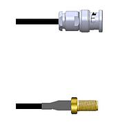 Amphenol Custom Cable Q-0J02V0003108i RF Cable Assemblies BNC-SP/SMA-SJ G174 108I